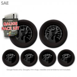 Gauge Face Set - SAE Ghost Flame Black - Part Number: GARFE082