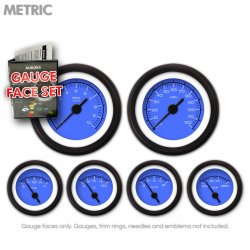 Gauge Face Set - Metric Competition Blue - Part Number: GARFM032