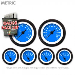 Gauge Face Set - Metric Marker Blue - Part Number: GARFM038