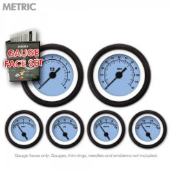 Gauge Face Set - Metric Rider Blue - Part Number: GARFM057