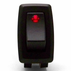 Illuminated Rocker Switch 3 With Led - Red 16a/12vdc - Part Number: KICSW29R