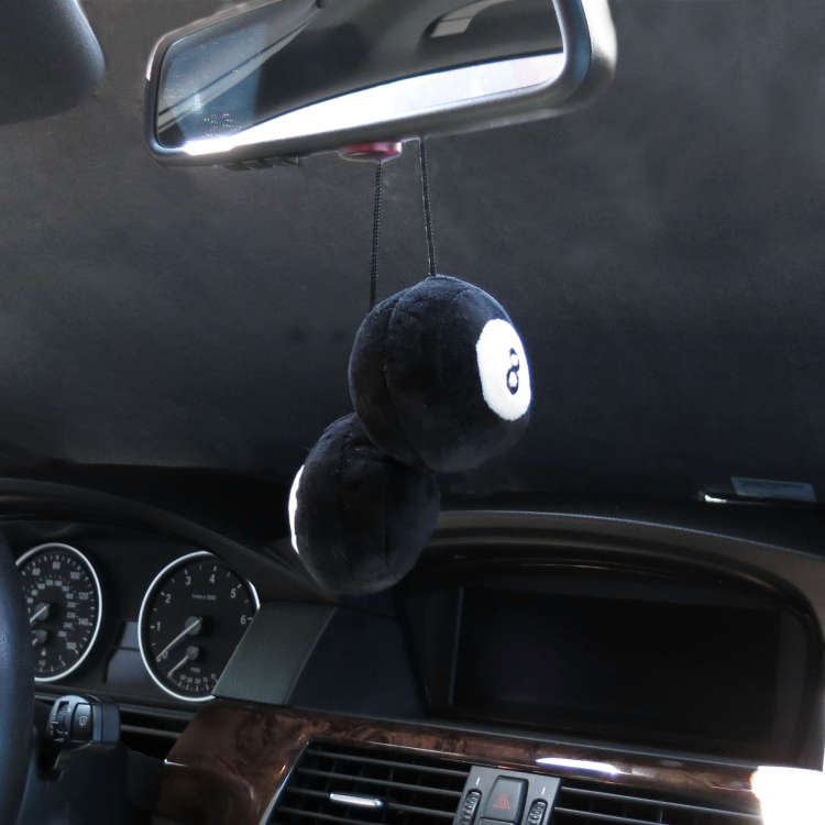 Motionperformance Mini Black & White Fluffy Furry Hanging Dice – Car, Caravan, Home Décor