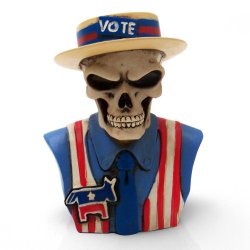 Democrat Skull Custom Shift Knob - Part Number: ASCSN06050