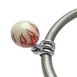 Ivory Flame Suicide Brody Knob Opaque - Part Number: ASCBN11001