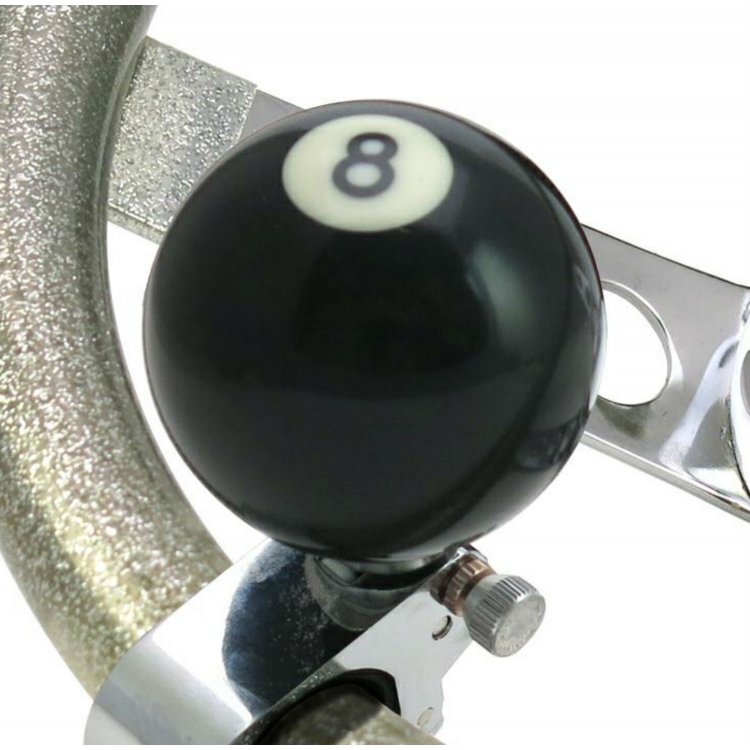 Lunsom Heavy Duty Truck Steering Wheel Knob Hand Hold 8 Black Ball Quick Release Custom Suicide Spinner Knob 