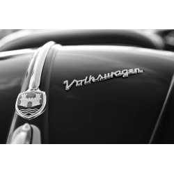 VW BUG VINTAGE EMBLEM REAR HOOD Nameplate BEETLE TYPE1 Script Written Logo Style