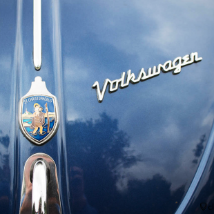 Vintage car badge VW Volkswagen 1972 wolfsburg germany der weltmeister BUS SALE 