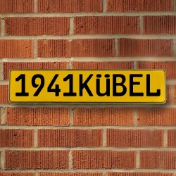 1941KBEL - Yellow Aluminum Street Sign Mancave Euro Plate Name Door Sign Wall - Part Number: VPAY36C06