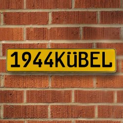 1944KBEL - Yellow Aluminum Street Sign Mancave Euro Plate Name Door Sign Wall - Part Number: VPAY36C09