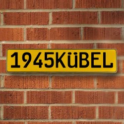 1945KBEL - Yellow Aluminum Street Sign Mancave Euro Plate Name Door Sign Wall - Part Number: VPAY36C0A