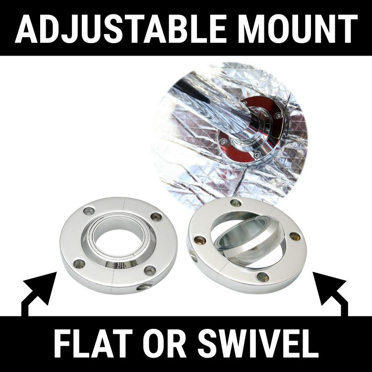 Chrome Billet Steering Column Split Swivel Floor Mount for 1 3/4