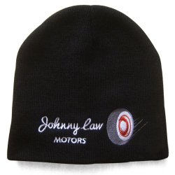 Johnny Law Motors Black Beanie Hat - Part Number: JLMPROB002