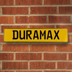 DURAMAX - Yellow Aluminum Street Sign Mancave Euro Plate Name Door Sign Wall - Part Number: VPAY3712E