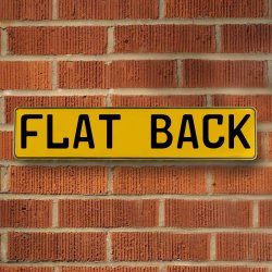 FLAT BACK - Yellow Aluminum Street Sign Mancave Euro Plate Name Door Sign Wall - Part Number: VPAY37132