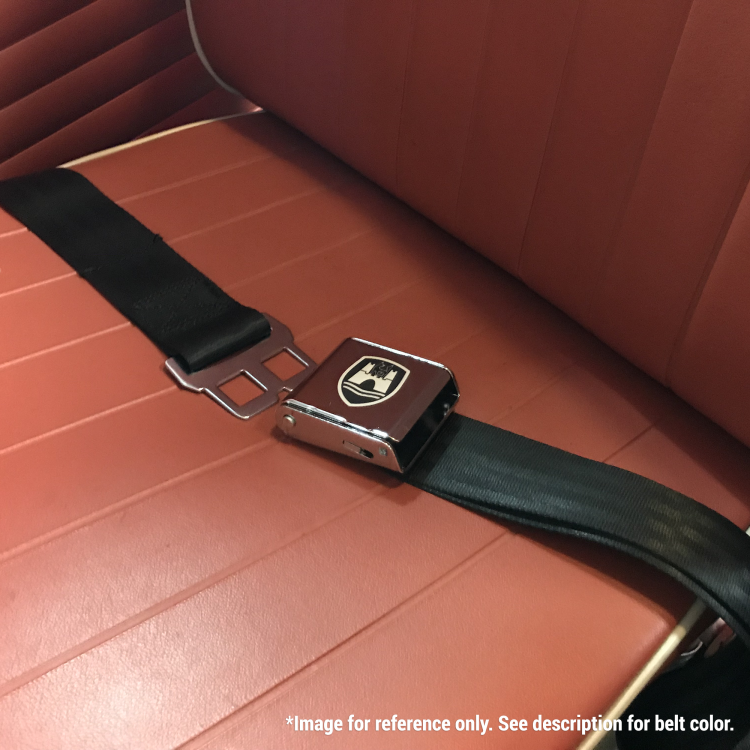 VW Volkswagen Wolfsburg Lap Seat Belts with Chrome Lift Buckle 2
