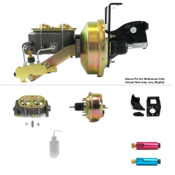 1948-1952 Ford Truck 7” Single Power Brake Booster Kit Frame Mount Disc/Drum - Part Number: HEXBBK7937E