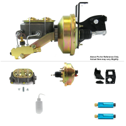 1948-1952 Ford Truck 8” Single Power Brake Booster Kit Frame Mount Disc/Disc - Part Number: HEXBBK79386