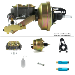 1953-1956 Ford Truck 7” Dual Power Brake Booster Kit Frame Mount Disc/Disc - Part Number: HEXBBK79390