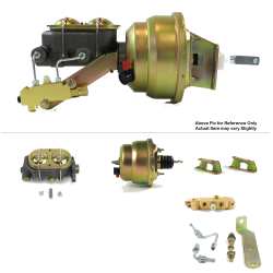 1961-1964 Ford Truck 7” Dual Power Brake Booster Kit OEM Mount Disc/Drum - Part Number: HEXBBK7939D