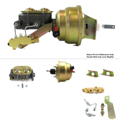 1961-1964 Ford Truck 8” Dual Power Brake Booster Kit OEM Mount Disc/Drum - Part Number: HEXBBK793A3