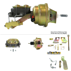 1967-1972 Chevy Truck 7” Single Power Brake Booster Kit OEM Mount Disc/Disc - Part Number: HEXBBK7AE42