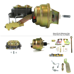 1967-1972 Chevy Truck 7” Dual Power Brake Booster Kit OEM Mount Disc/Disc - Part Number: HEXBBK7AE43