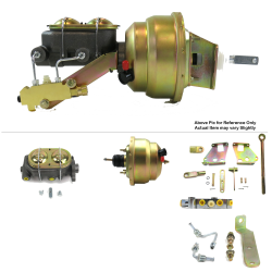 1967-1972 Chevy Truck 8” Dual Power Brake Booster Kit OEM Mount Disc/Disc - Part Number: HEXBBK7AE49