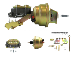 1967-1972 Chevy Truck 8” Dual Power Brake Booster Kit OEM Mount Drum/Drum - Part Number: HEXBBK7AE4B