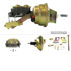 1967-1972 Chevy Truck 9” Single Power Brake Booster Kit OEM Mount Drum/Drum - Part Number: HEXBBK7AE4D