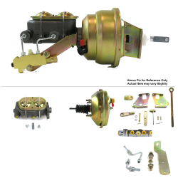 1967-1972 Chevy Truck 9” Single Power Brake Booster Kit OEM Mount Disc/Disc - Part Number: HEXBBK7AE4E