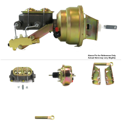 1964-1966 Ford Mustang 7” Single Power Brake Booster Kit OEM Mount Drum/Drum - Part Number: HEXBBK7AE50