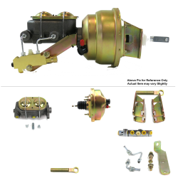 1964-1966 Ford Mustang 8” Single Power Brake Booster Kit OEM Mount Disc/Disc - Part Number: HEXBBK7AE57