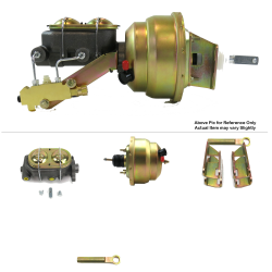 1964-1966 Ford Mustang 8” Dual Power Brake Booster Kit OEM Mount Drum/Drum - Part Number: HEXBBK7AE5A