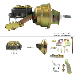 1967-1972 Chevy Truck 11” Single Power Brake Booster Kit OEM Mount Disc/Disc - Part Number: HEXBBK7AE7E