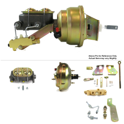 1967-1972 Chevy Truck 11” Dual Power Brake Booster Kit OEM Mount Disc/Drum - Part Number: HEXBBK7AE80