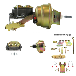 1967-1972 Chevy Truck 7” Power Brake Booster Kit Bottom Mount Prop Disc/Drum - Part Number: HEXBBK7AE94