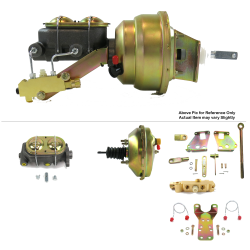 1967-1972 Chevy Truck 9” Power Brake Booster Kit Bottom Mount Prop Disc/Drum - Part Number: HEXBBK7AE9C
