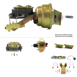 1957-60 Ford Truck 8” Single Power Brake Booster Kit Bottom Mount Prop Disc/Disc - Part Number: HEXBBK7AEAB