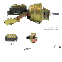 1968-1974 Chevy Nova 7” Single Power Brake Booster Kit OEM Mount Drum/Drum - Part Number: HEXBBK7AEB7