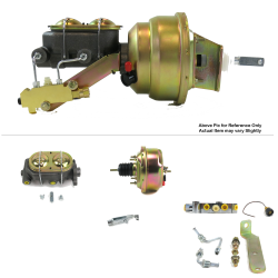1968-1974 Chevy Nova 7” Single Power Brake Booster Kit OEM Mount Disc/Disc - Part Number: HEXBBK7AEB8