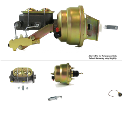 1968-1974 Chevy Nova 7” Dual Power Brake Booster Kit OEM Mount Drum/Drum - Part Number: HEXBBK7AEBB