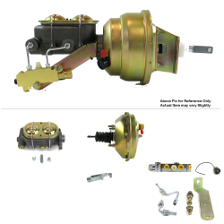 1968-1974 Chevy Nova 9” Single Power Brake Booster Kit OEM Mount Disc/Disc - Part Number: HEXBBK7AEC4