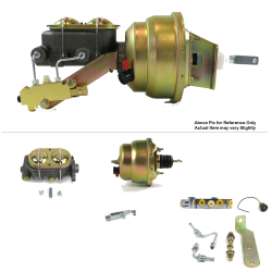 1967-1969 Chevy Camaro 7” Dual Power Brake Booster Kit OEM Mount Disc/Disc - Part Number: HEXBBK7AEDC