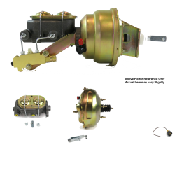 1967-1969 Chevy Camaro 11” Dual Power Brake Booster Kit OEM Mount Drum/Drum - Part Number: HEXBBK7AEED
