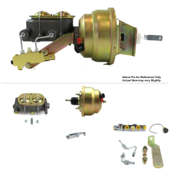 1964-1972 Chevy Chevelle 8” Dual Power Brake Booster Kit OEM Mount Disc/Disc - Part Number: HEXBBK7AF05