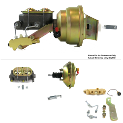 1964-1972 Chevy Chevelle 9” Single Power Brake Booster Kit OEM Mount Disc/Drum - Part Number: HEXBBK7AF08