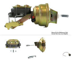 1964-1972 Chevy Chevelle 11” Single Power Brake Booster Kit OEM Mount Drum/Drum - Part Number: HEXBBK7AF0C