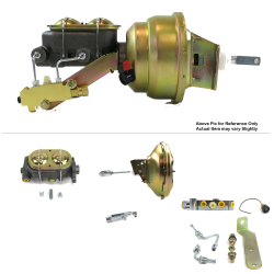 1964-1972 Chevy Chevelle 11” Single Power Brake Booster Kit OEM Mount Disc/Disc - Part Number: HEXBBK7AF0D