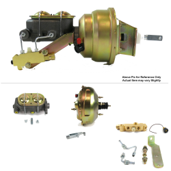 1964-1972 Chevy Chevelle 11” Dual Power Brake Booster Kit OEM Mount Disc/Drum - Part Number: HEXBBK7AF0F