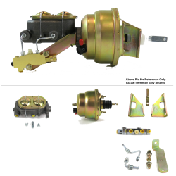 1970-1981 Chevy Camaro 7” Dual Power Brake Booster Kit OEM Mount Disc/Drum - Part Number: HEXBBK7AF25